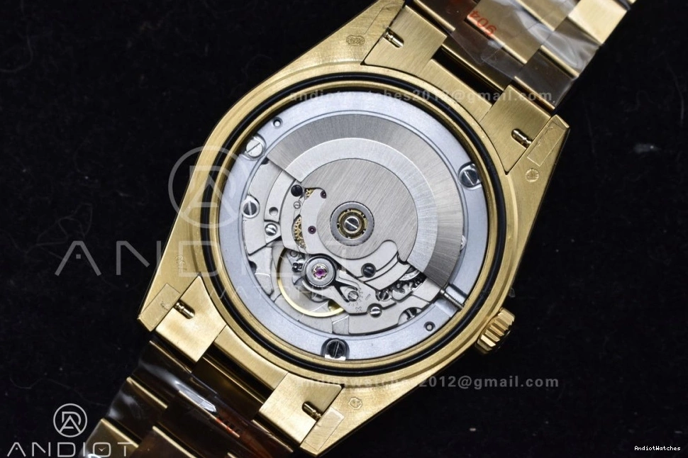 On 904L Dial YG Tungsten Bracelet Weighted White 40 Contemporary DayDate Steel Markers V A2836 GMF Stick 730 President 0901